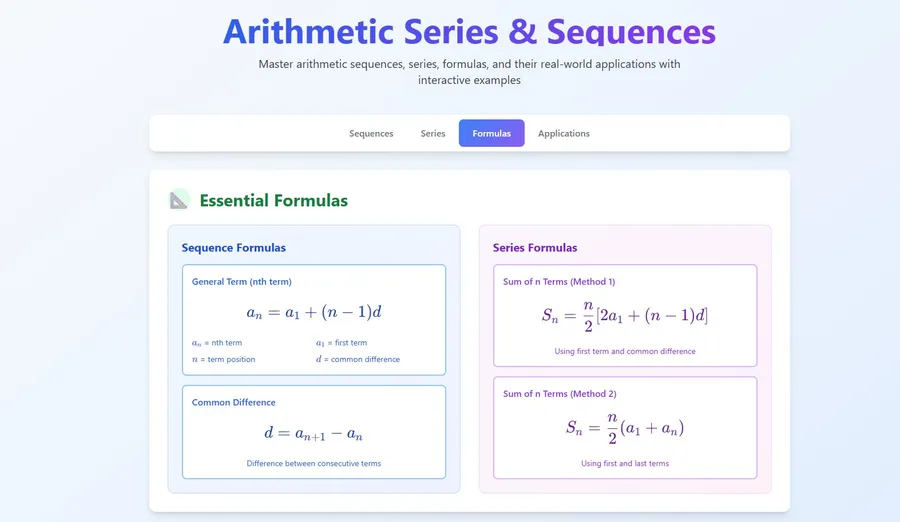 Arithmetic sequence: understanding, formula, and examples of questions