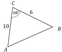 cosine rule questions