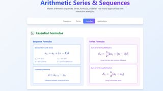 Arithmetic Series and Sequences, Formulas and Their Applications
