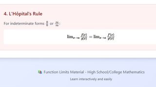 L'HĂ´pital's Method for Function Limits