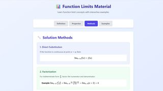 Methods for Calculating Function Limits