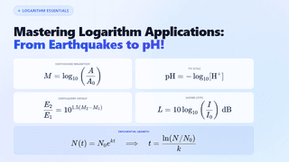 Mastering Logarithm Applications: From Earthquakes to PH!