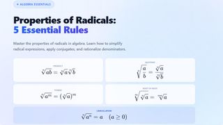 Properties of Radicals: 5 Essential Rules for Algebra Students